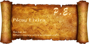 Pécsy Elvira névjegykártya